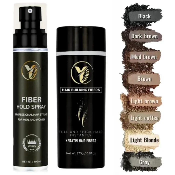 Hair Fibres Set with Hold Spray